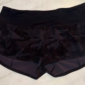 lululemon athletica Black Camouflage Athletic Shorts